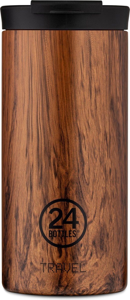 24Bottles Reis drinkbeker 600 ml Capaciteit - sequoia wood
