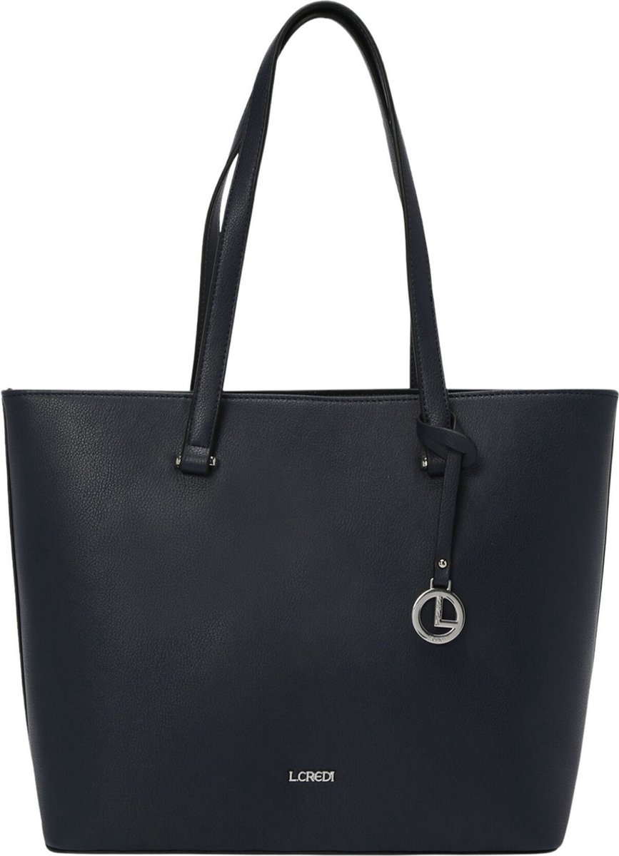 L.CREDI shopper Filippa Shopper Navy donkerblauw