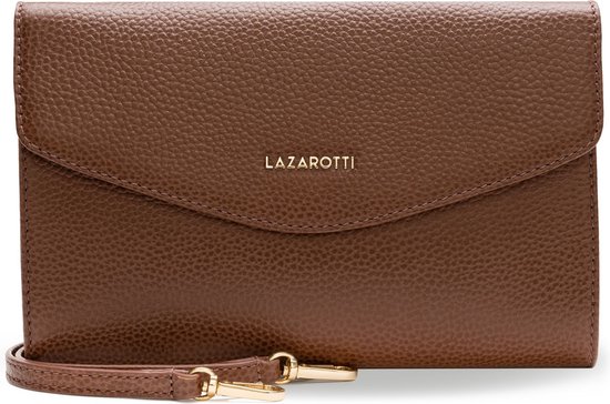 Lazarotti Bolonia - Bolso De Mano De Piel Para Mujer, Con Correa