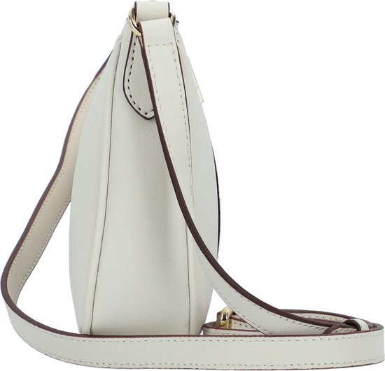 Offwhite schoudertas met schouderband en gouden hardware.