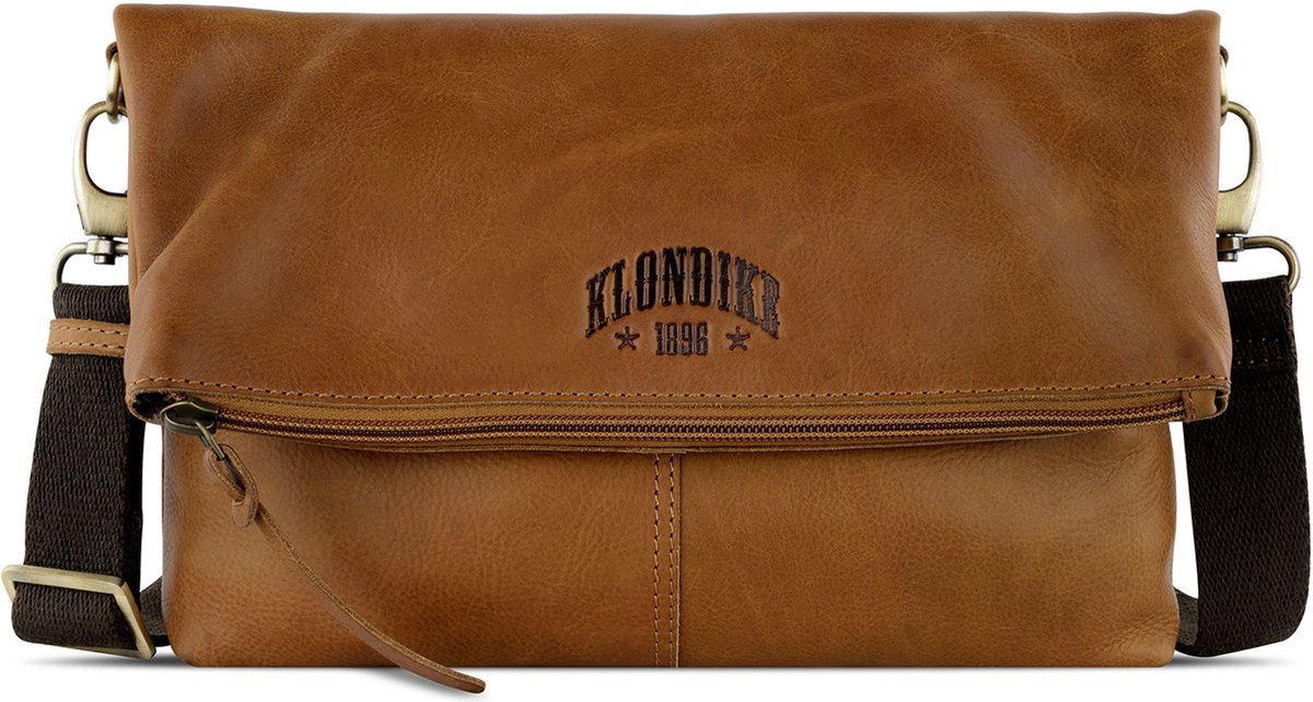 KLONDIKE 1896 Leren Schoudertas Rush Jessica Shoulderbag Cognac Lichtbruin