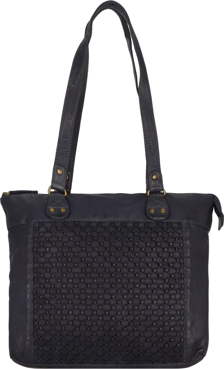 Greenland Nature Femi & Nine Leren Schoudertas 35 cm - Dames - navy