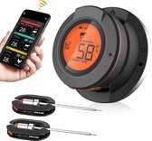 MostEssential Smart BBQ Thermometer - Vleesthermometer - Inclusief Bluetooth, App & 2 Meetsondes