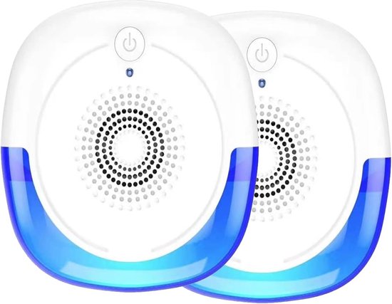 2 Répulsifs à Ultrasons Et Veilleuse LED - Anti Moustiques, Souris, Cafards... - Couverture 1200 Pi² - Branchement Direct - Écologique