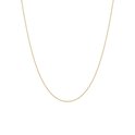 Een slanke, gouden gourmet ketting van 1 mm breed, 45 cm lang.