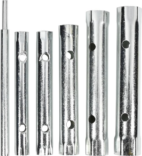 Benson Pijpsleutel set - Verzinkt staal - 8 t/m 17 mm - 5-delig - Inclusief wringijzer