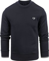 Fred Perry - Sweater Logo Navy - Heren - Maat XL - Regular-fit