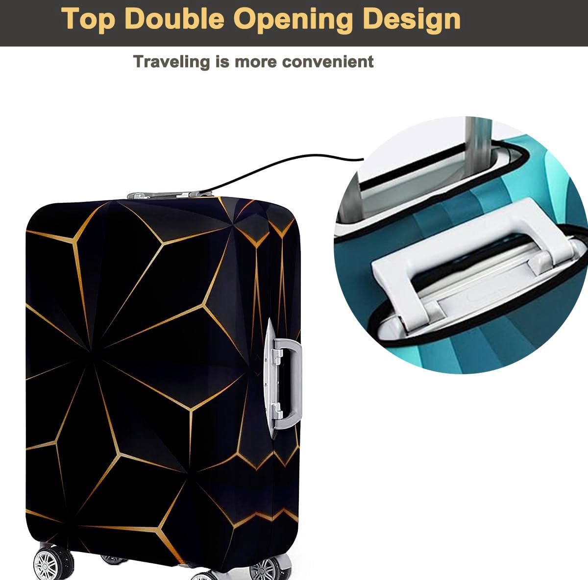 Housse De Valise élastique Style Cyberpunk - Protection Anti-poussière, Imperméable, étiquette Incluse (22-32 Pouces)