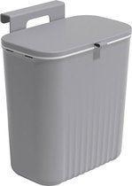 Hangende prullenbak voor thuis- en kantoorrecycling - 95 liter, grijs