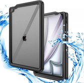 Full Protect Cover IP68 Hoes Geschikt voor Apple iPad Air 13 (2024/2025) | Waterdicht | Shockproof | Beschermhoes 360 Graden | Extra beschermend | Kindvriendelijk | Stofdicht | Zwart