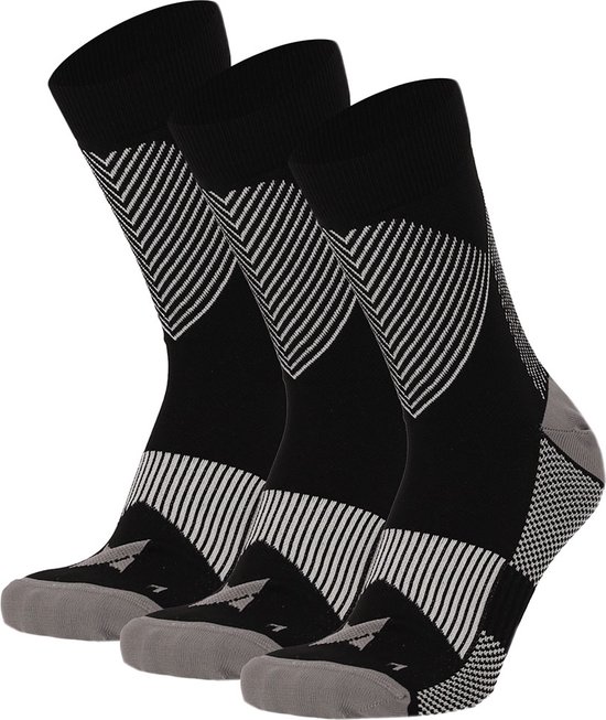 Sport compressie quarter sokken - 3-Pak - Unisex - Maat 35 t/m 48 - Sportsokken