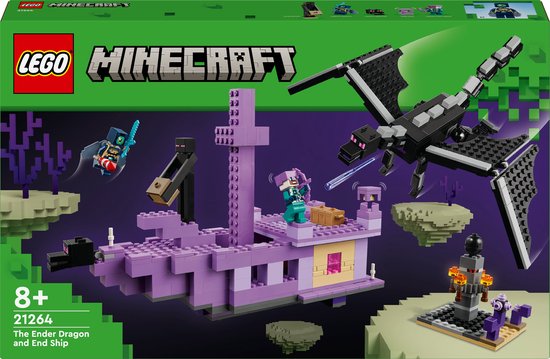 Foto: Lego minecraft de enderdraak en het end schip 21264