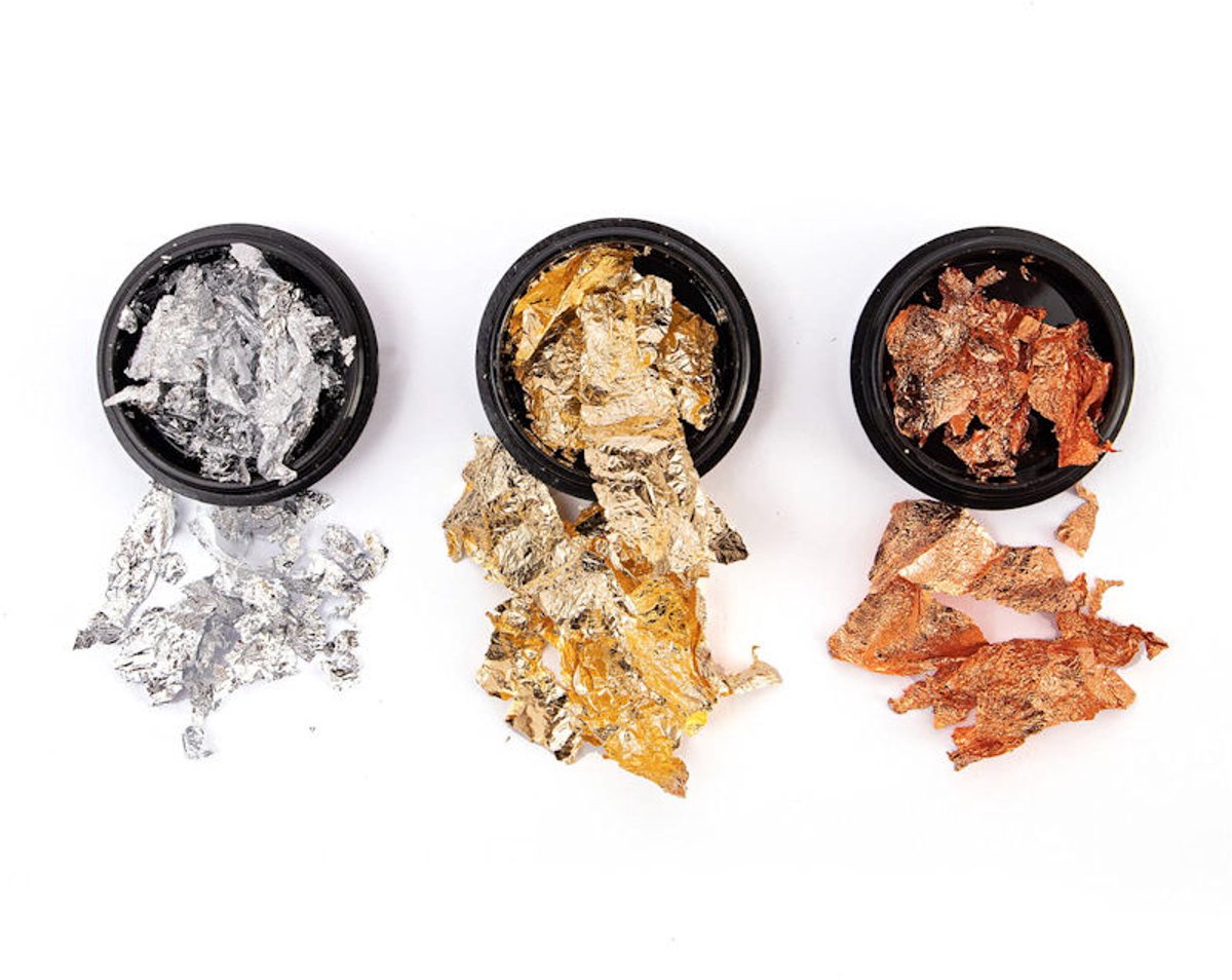 Cosmetics Zone Metallic Nagel Flakes Goud