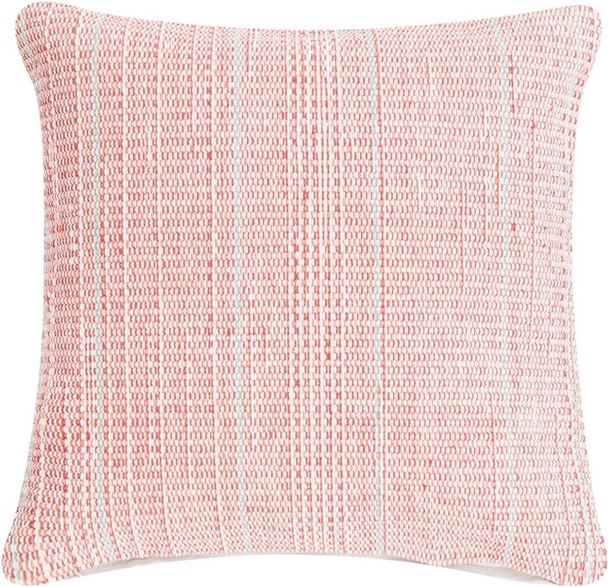 Linen & More Vertical Stripe Blush/Dark Rou Kussen | 45 X 45 | Sierkussen Voor Woonkamer Of Slaapkamer Roze