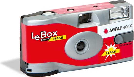 Foto: Agfaphoto lebox wegwerpcamera met flits voor 27 foto s