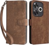 Coverup Book Case avec Cordon - Convient pour Xiaomi Poco F6 Case - Marron