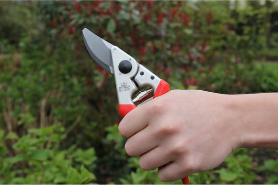 Metallo Linkshandige Snoeischaar - Ergonomisch - Carbon Gehard Staal - 215 mm - Rood van Metallo — afbeelding 5