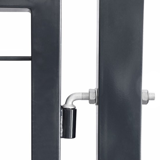 Tuinpoort enkele deur zwart 100 x 150 cm - Kantoormeubelen Plus
