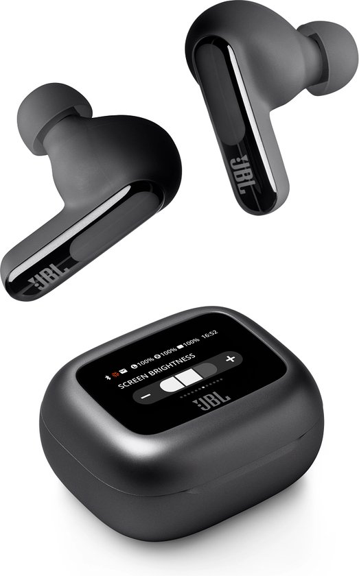 JBL Live Beam 3 - Draadloze Noise Cancelling Oordopjes - Oortjes Draadloos - Smart Charging Case met Display - Bluetooth - Stick Design - 48 uur batterij - Zwart - noise cancelling oordopje vergelijking
