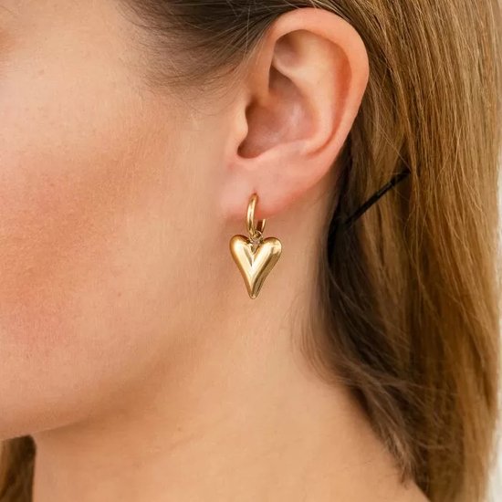 Bijoutheek Boucles d'oreilles pendantes d'Oreilles Coeur Or