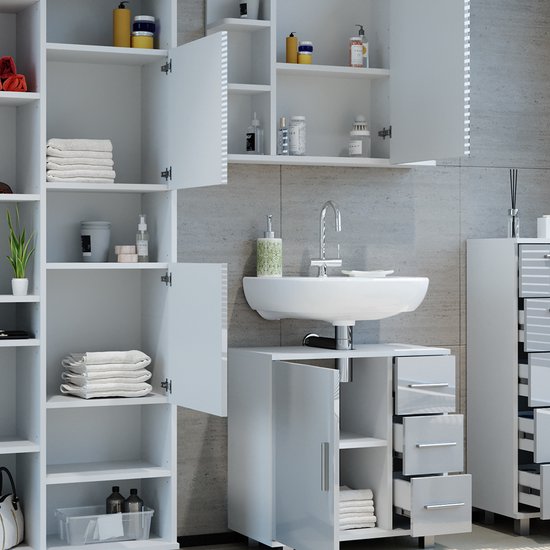 Ensemble de meubles de salle de bains 2 pièces "Ilias" chêne/anthracite