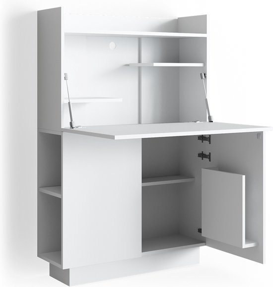 Vicco Bureau secrétaire Alena, Wit, 85 x 27 cm