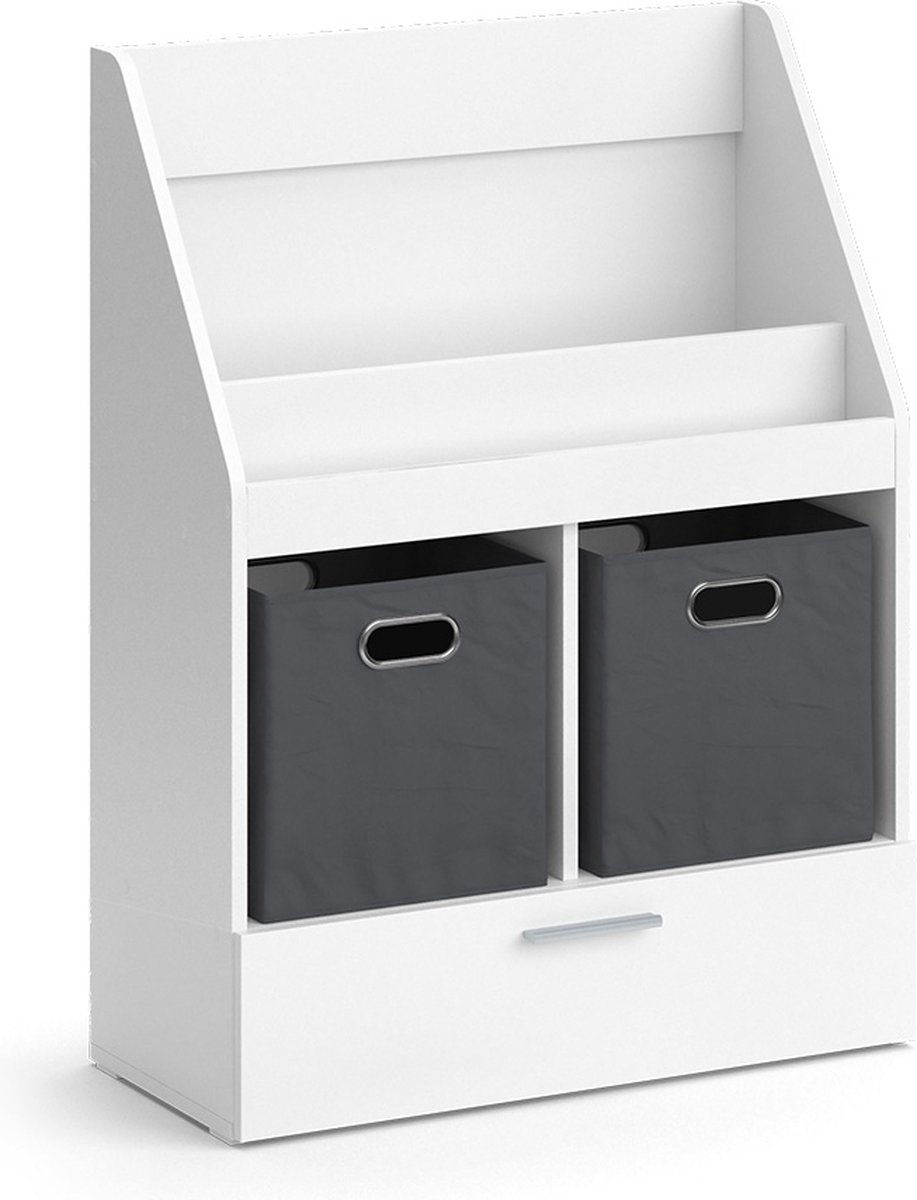 Vicco Luigi Boekenrek – 72 x 96.2 cm met vouwboxen Wit