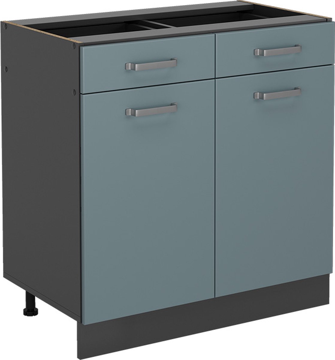 Vicco R-Line Keukenonderkast – 80 cm zonder werkblad Blauw-grijs Blauw-grijs/Antraciet