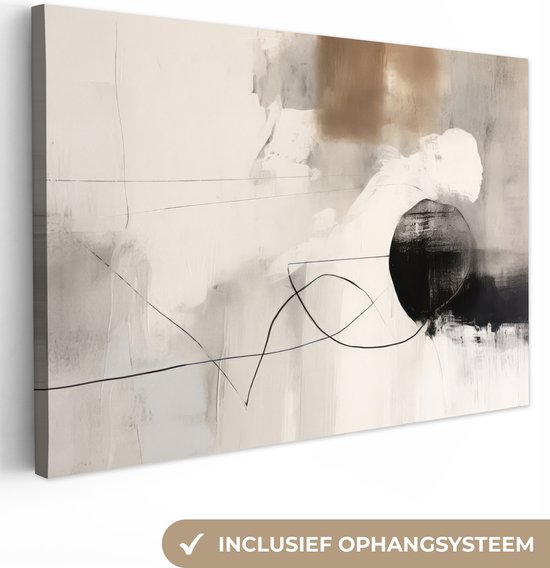 Tableau sur toile Art abstrait - Grijs - Industriel - 140x90 cm - Décoration murale