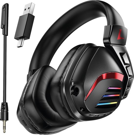 Draadloze Gaming Headset met Microfoon - Bluetooth + USB-C + USB-A - Geschikt voor PlayStation 5 Koptelefoon