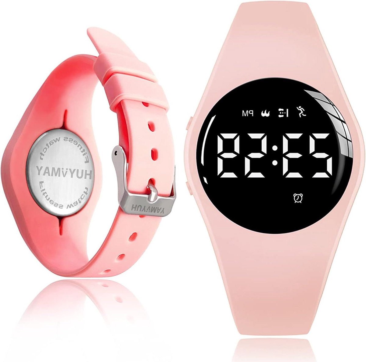 Fitnesstracker horloge 1 uur opladen IP68 waterdicht activiteitentracker kinderen tieners vrouwen wekker stopwatch stappenteller HUYVMAY