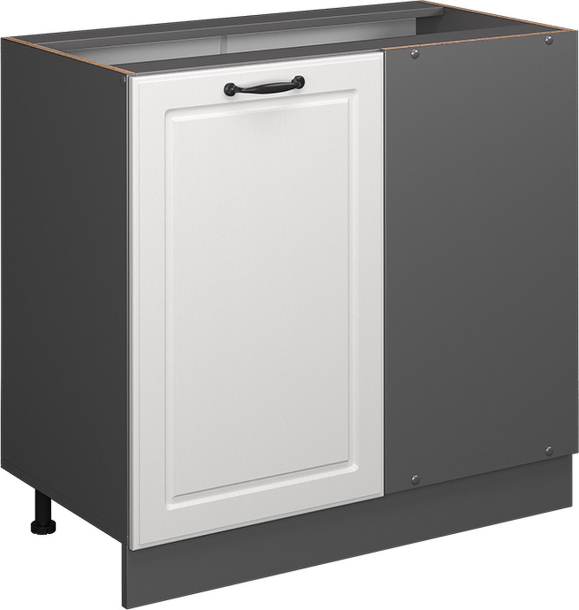 Vicco R-Line Hoekkast – 86 cm zonder werkblad Wit Landhuis Wit landelijk/Antraciet