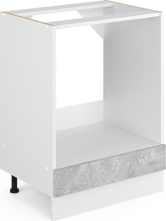 Vicco Keuken Fameline 300cm Met Hoge Kast, Pt Antraciet Wit
