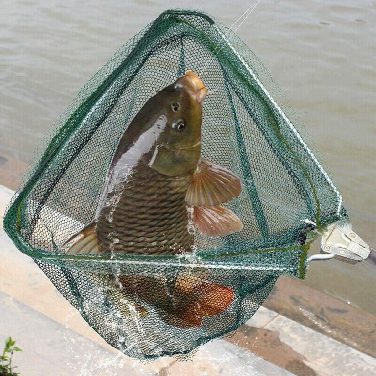 Épuisette De Pêche Télescopique Lineaeffe - Maille Large, 3 Brins, Aluminium, Pour Carpe, Truite, Mer