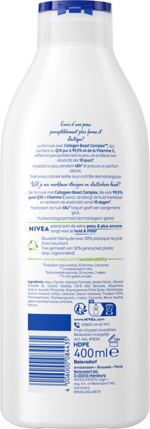 NIVEA Q10 plus Verstevigende Bodylotion - Lotion met Vitamine C - Bodycrème - 48 uur Hydratatie - Voor Normale Huid - 400 ml