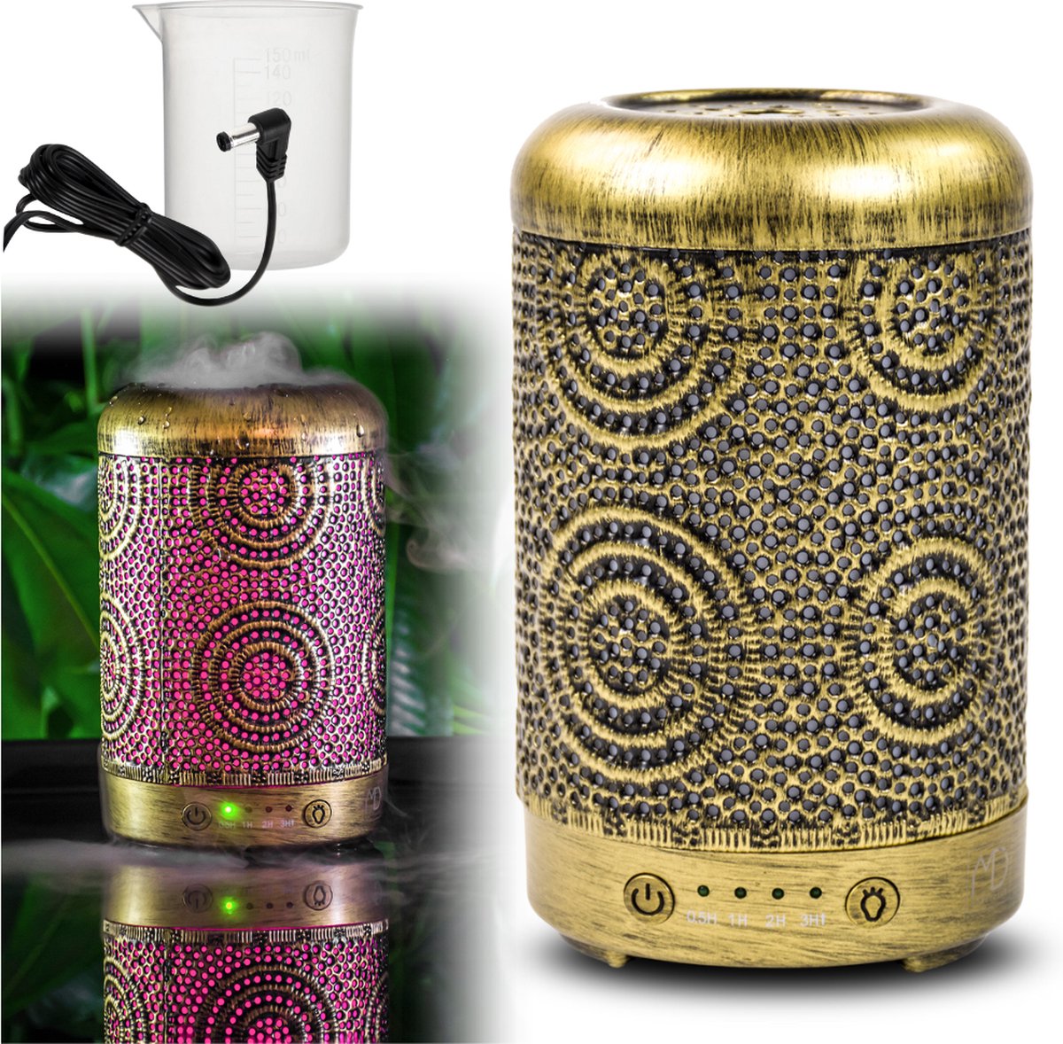 Viking Choice Luchtbevochtiger antiek goud φ9 x 15 cm 100 ml