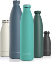 LARS NYSØM - 'Ren' Roestvrijstalen drinkfles 1000ml - BPA-vrije geïsoleerde waterfles - voorSport, Fiets, Volwassene, Kids - Aqua Turquoise