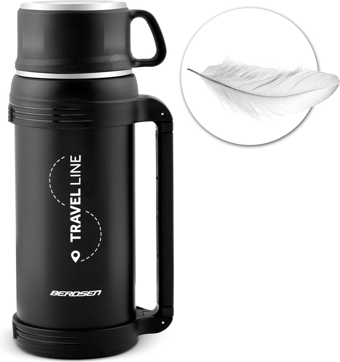 Vacuüm thermoskan - 1500 ml - BD-781 - zwart
