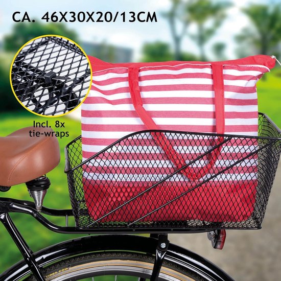 Panier De Vélo Arrière Métallique, Porte-bagages, Sac Shopping - Grande Capacité