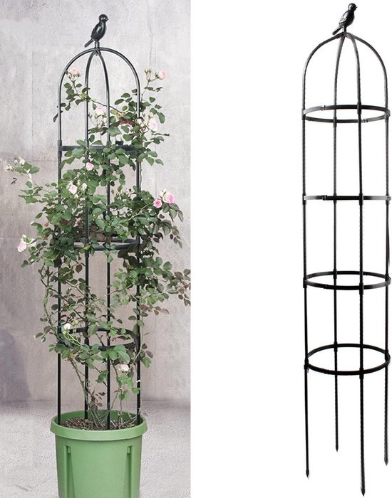 Tuin Trellis voor klimplanten Toren Obelisk Tuin Trellis 6ft Hoge Plantenondersteuning Wijnstok Ondersteunt Plantentoren voor Klimmen Wijnstokken en Bloemen Stands, 2 Pack