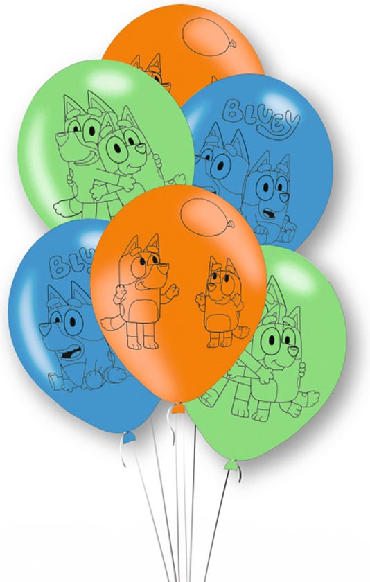 Ballons bleus - 6 pièces