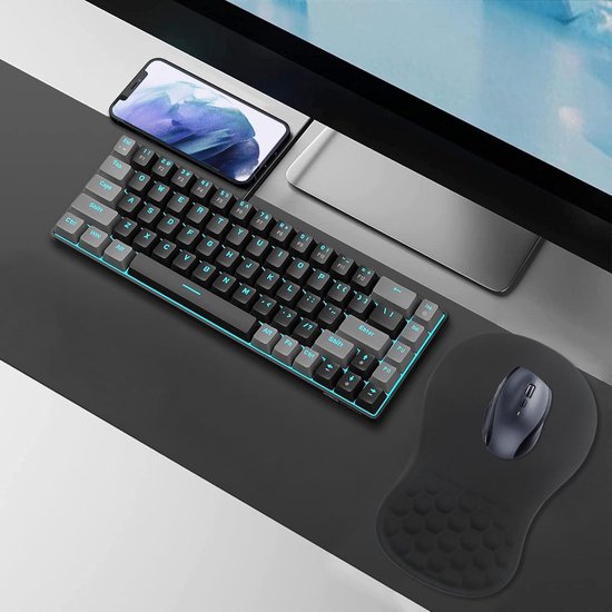Tapis De Souris Avec Repose-poignet - Ergonomique, Mémoire De Forme - Antidérapant - Bureau & Gaming