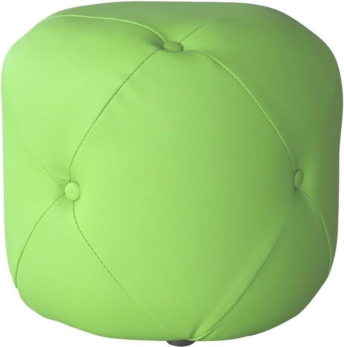 Pouf van kunstleer in Groen - Comfortabele en stijlvolle toevoeging