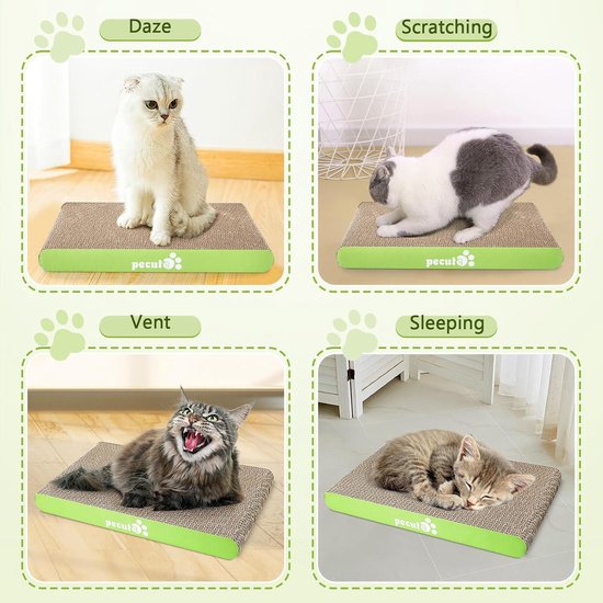 Krabkarton krabpads kattenkrabspeelgoed - 2 stuks sisal krabonderlegger voor kat in de