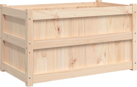 Jardinière en bois The Living Store - 90 x 50 x 50 cm - Pin Massief