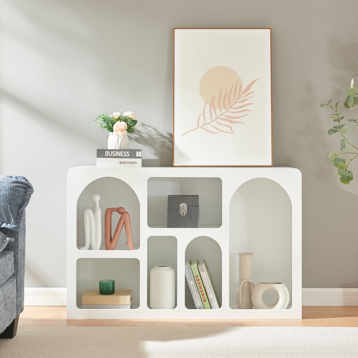en.casa Commode Vågå dressoir 110x30x70 cm wit [en.casa]