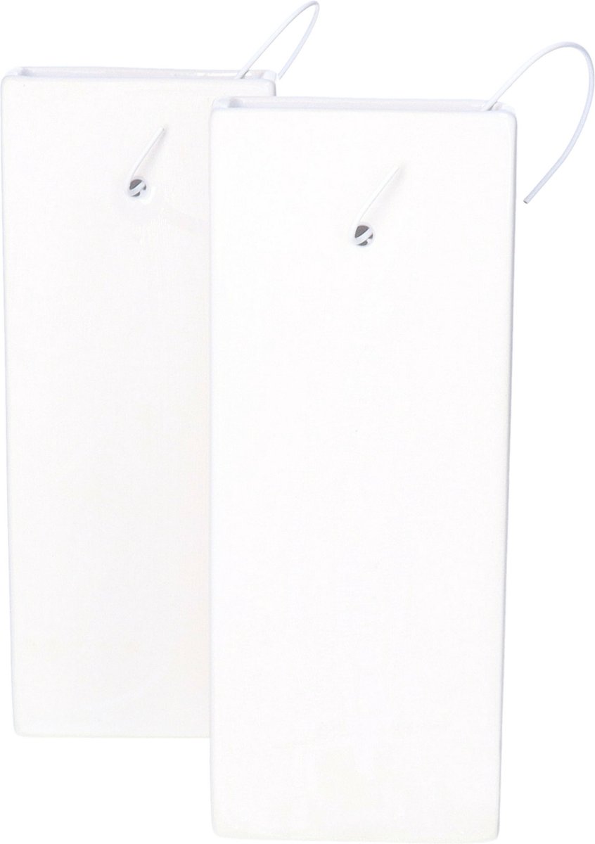 Bellatio design Waterverdamper radiator - 6x - dolomiet - wit - 8x20 cm - luchtbevochtiger radiator - verdampingsbakje thumbnail 5