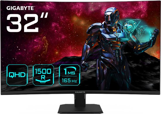 Gigabyte GS32QC - LED-Monitor - 31,5" VA - 2560 x 1440 QHD - 170 Hz