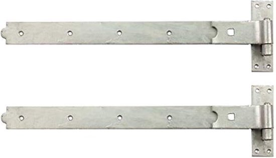 Merriway Torscharniere Mit Haken - 400 Mm Verzinkt, 2er Set Für Stabile Gartentore