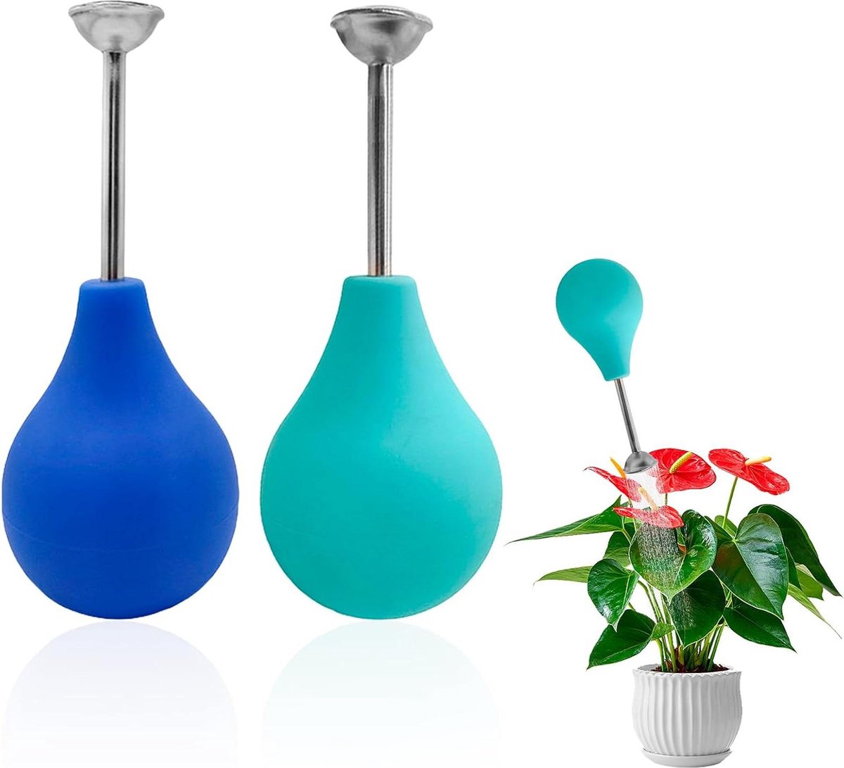 224 ml plantensproeier mini-gieter kamerplanten bloemensproeier roestvrijstalen sproeier gietdouche voor zaden bonsai gevoelige planten stekken